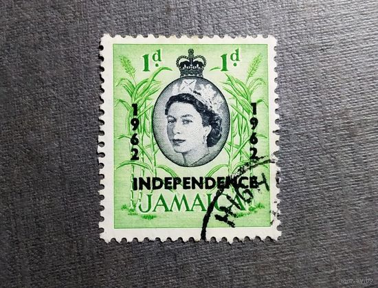 Марка Ямайка 1962 год ( надпечатка на марке 1956 года)