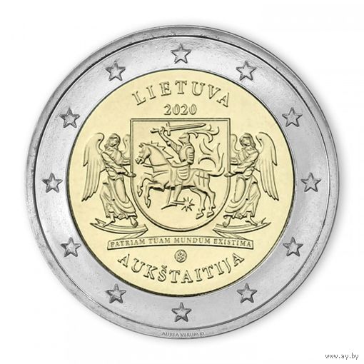 Литва 2 евро, 2020 Литовские этнографические регионы - Аукштайтия UNC