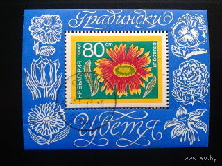 Болгария 1974 цветы блок