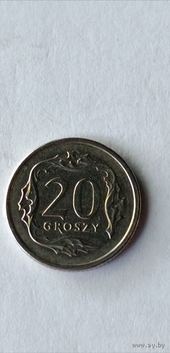 Польша. 20 грош 2007 года.