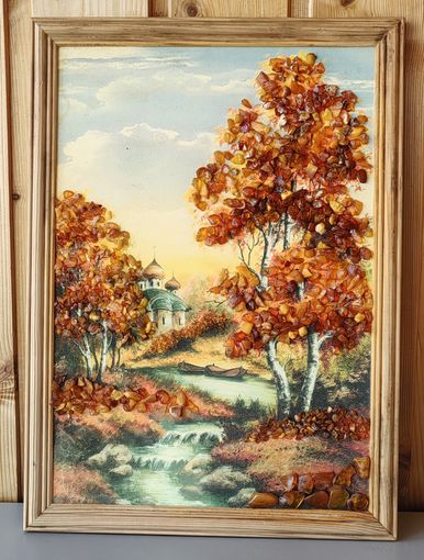 Картина янтарная