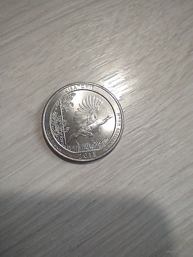 25 центов США, квотер национальный парк Kisatchie