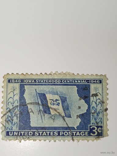 США 1946 посвященная столетнему юбилею штата Айова (Iowa Statehood Centennial).
