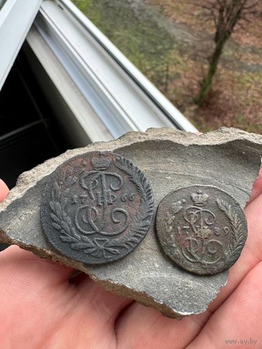 Набор медных монет Екатерины 2