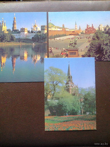 Открытки "МОСКВА-ЛЕНИНГРАД" (6 штук, 1987 год, издательство "Планета").