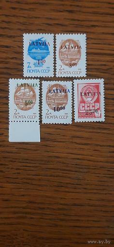Латвия. Надпечатки. 1992г. чистая