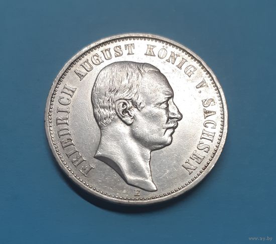 Германия. 3 марки. 1909 год. Саксония. Фридрих Август. Редкая! Серебро. Распродажа коллекции