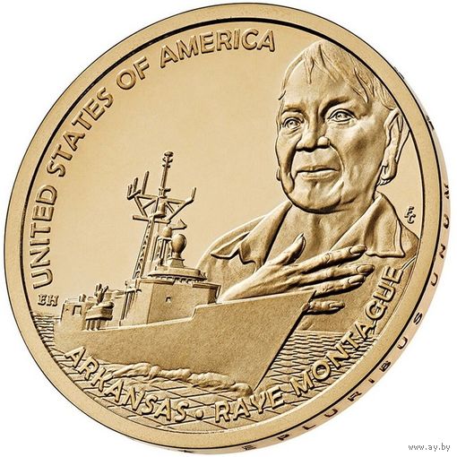 1 доллар 2025 года США. Рэй Монтегю (Арканзас). Американские инновации. UNC двор P