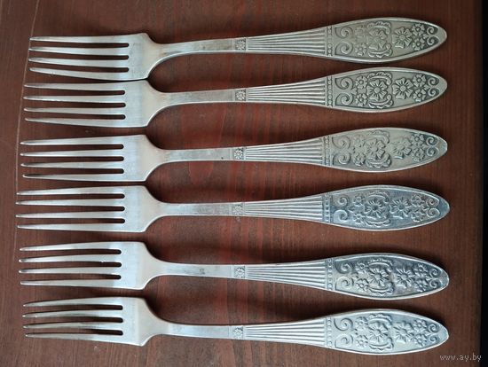 Вилки столовые Мельхиоровые. РМЗ, СССР