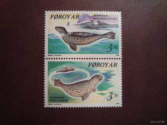 ФАРЕРСКИЕ ОСТРОВА 1992 г.Серый тюлень и обыкновенный тюлень./п/