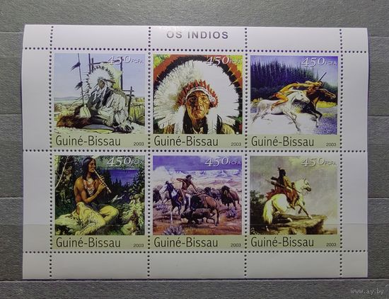 Гвинея-Бисау 2003 Индейцы MNH лист 6 марок