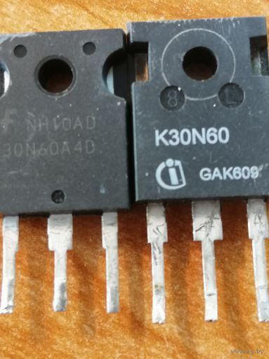 Транзистор K30N60BD (IGBT + Diode), N-канал, 3 шт.