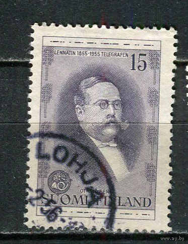 Финляндия - 1955 - Отто Нюберг 15М - [Mi.451] - 1 марка. Гашеная.  (Лот 19JN)-T4P1