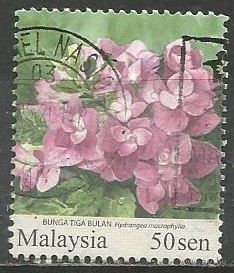 Малайзия. Садовые цветы. Гортензия. 2010г. St#1758.