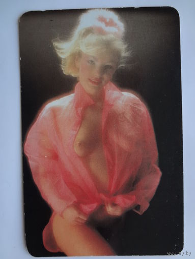 Календарик 1989 г. В розовом.