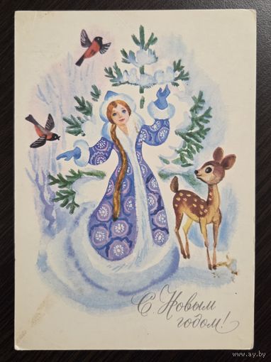 Сорокина С Новым годом 1982 чистая открытка СССР