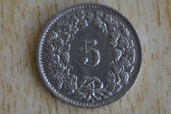 Швейцария 5 раппенов 1947