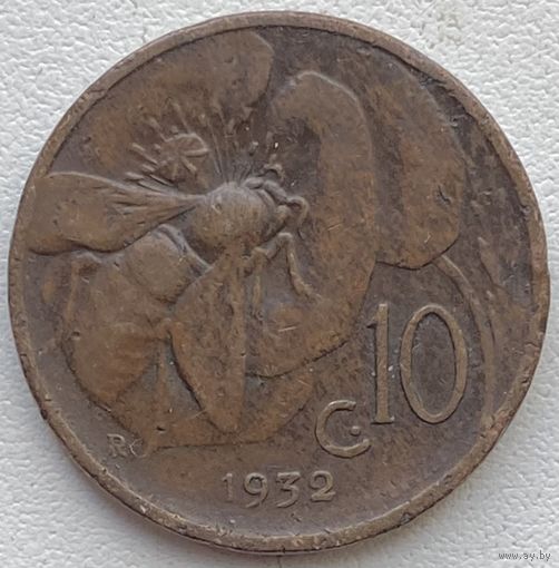 Италия 10 чентезимо 1932 г.