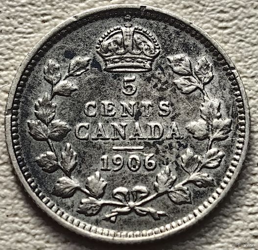 Канада 5 центов 1906, серебро