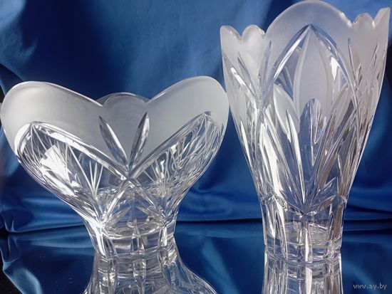 Вазы. Хрусталь. Комплект одним лотом