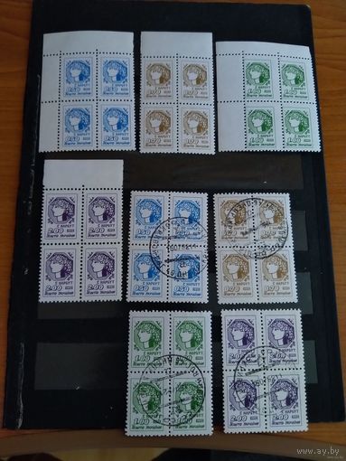 1992 Украина 8 квартблоков MNH**чистых и гашеных гашение Кривой Рог искусство (у-4)