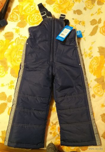 Полукомбинезон утепленный для девочки, р.92-56-51, синий, новый