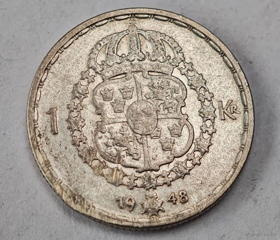 1948 год Швеция крона серебро