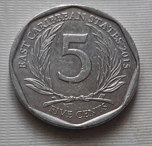 5 центов 2015 г. Восточные Карибы