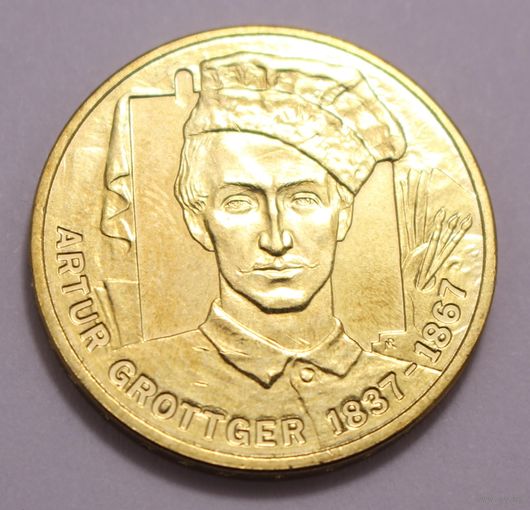 2 злотых 2010. Артур Гротгер. UNC!