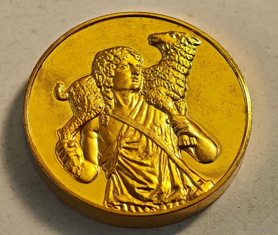 24 Карата  позолота Настольная медаль