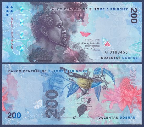 Сан-Томе и Принсипи, 200 добра 2020 г., P-W81 (номинация IBNS 2021), UNC