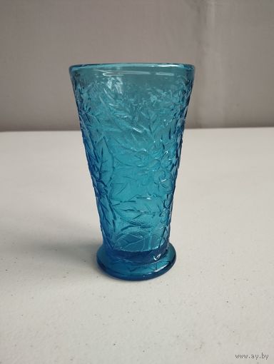 Стакан (салфетница) Смородина, купоросовое стекло. Нёман