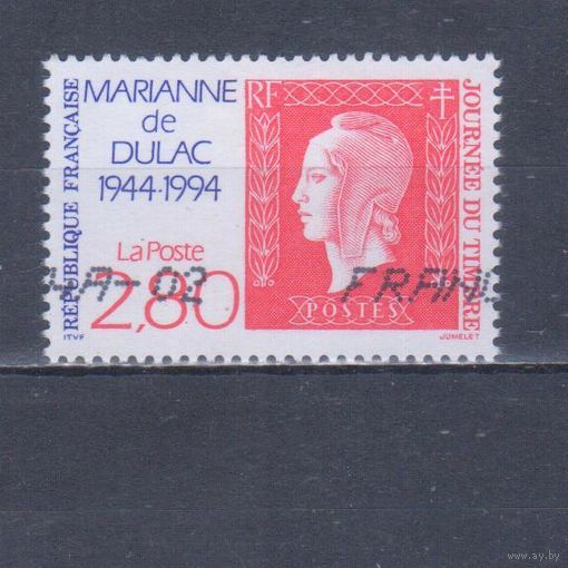 [255] Франция 1994. Филателия.Марка на марке. Гашеная марка.