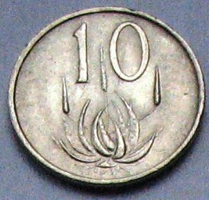 ЮАР 10 центов 1986