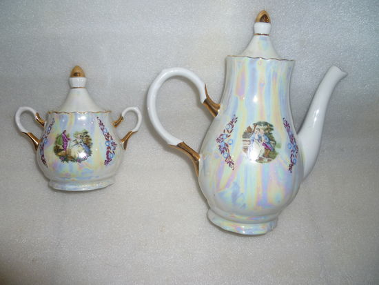 Кофейный Чайник и сахарница СССР Фарфор