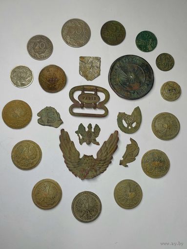 Старая Польша. Пуговицы и др. С рубля, без м.ц. См. др. мои лоты