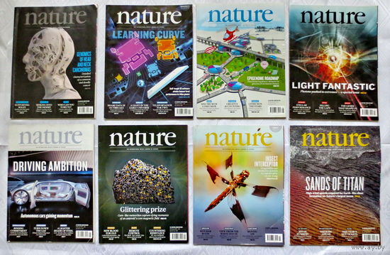 Nature (Природа), журналы, 8 шт. за одну цену. Январь, февраль 2015 г. Английский язык. Хорошее состояние. См.описания лота.