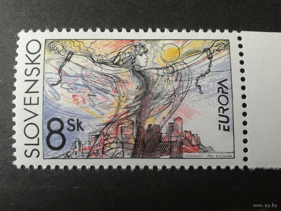 Словакия 1995г. Европа. Мир и свобода живопись полная