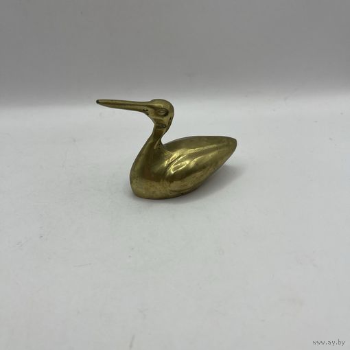Латунная фигурка Водоплавающая птица. Италия. Арт 3450