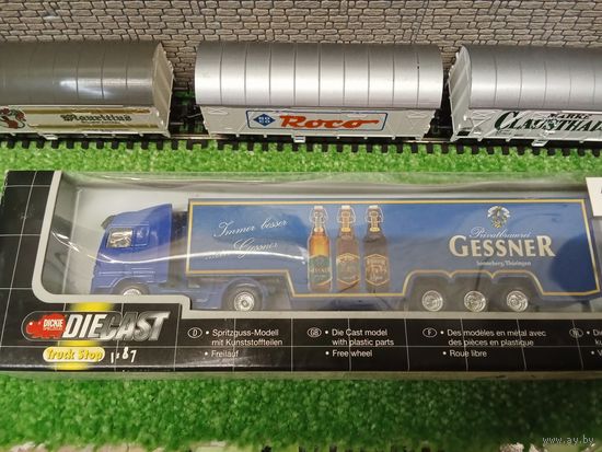 Mercedes Actros с полуприцепом 1:87 (син) б/у Китай