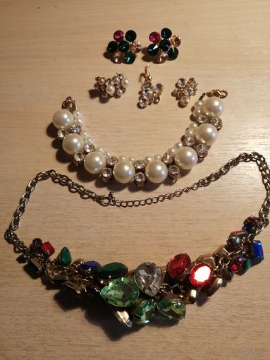 Колье бижутерия СССР 1960-1970е СССР ВИНТАЖ одним лотом