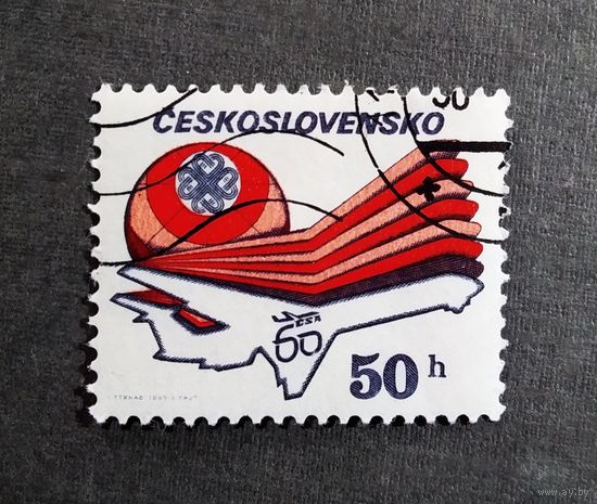 Марка Чехословакия 1983 год 60-летие чехословакских авиалиний
