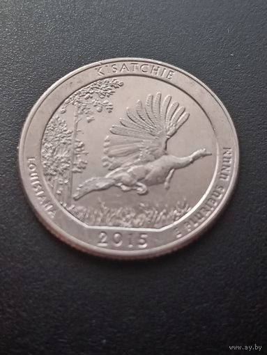 США 25 центов  2015 г. D - Национальный лес Кисатчи. Штат Луизиана