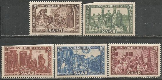 Французский СААР. Легенда о Лейтвинусе. Епископ. 1950г. Mi#299-03. Серия.