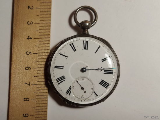 Редкие ЧАСЫ СЕРЕБРО старинные КАРМАННЫЕ Царские 1