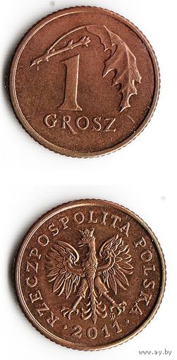 1 грош Польша 2011 года