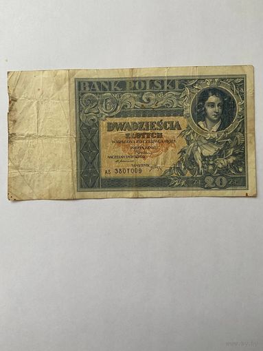 Польша 20 злотых 1931г.