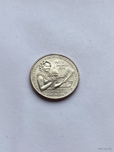 25 центов 2024 г., Пэтси Минк, США.