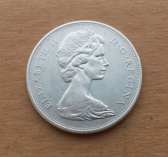 Канада, доллар 1965 г., серебро 0.800, Елизавета II (1952-2022)