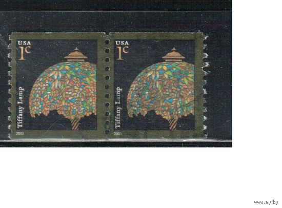 США-2003 (Мих.3732) ,  гаш., Стандарт, Лампа(одиночка), пара